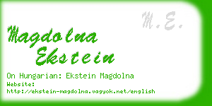 magdolna ekstein business card